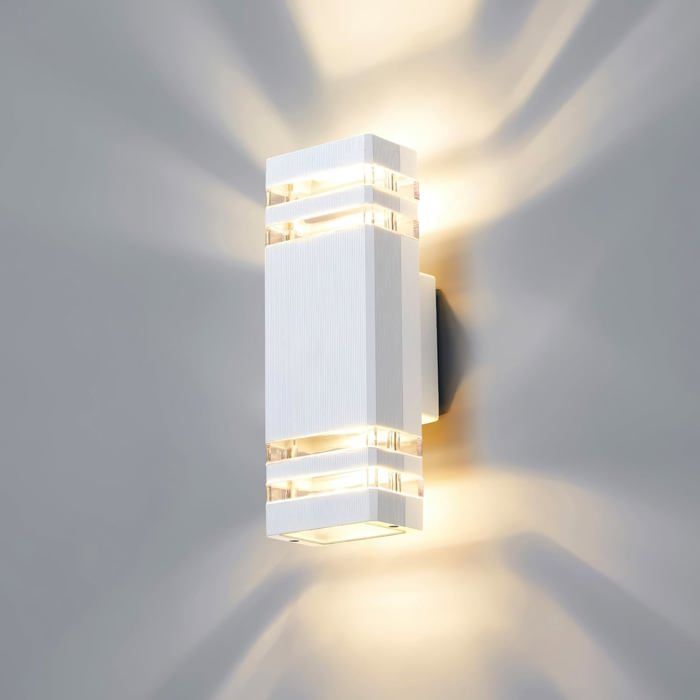 Applique Murale Extérieure LED Étanche IP65 - Blanc 3000K avec Douille GU10 en Aluminium