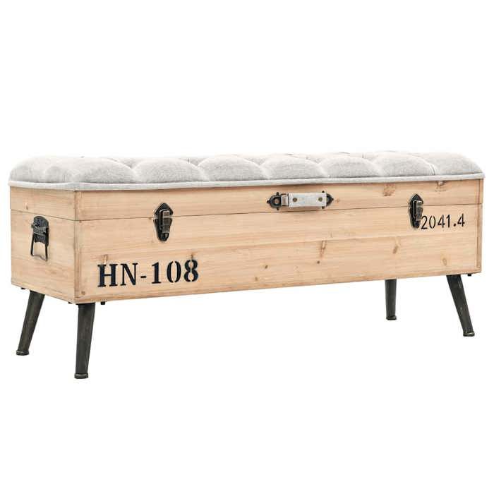 Banc de rangement - Coffre de Rangement - Couloir Salon Moderne 110 cm Bois de sapin massif unc93w