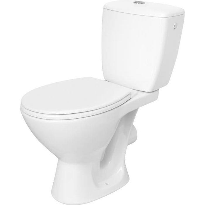Pack WC à poser blanc - ALLIBERT BATH & DESIGN - KOSTA - 3/6 L - Céramique - Sortie horizontale