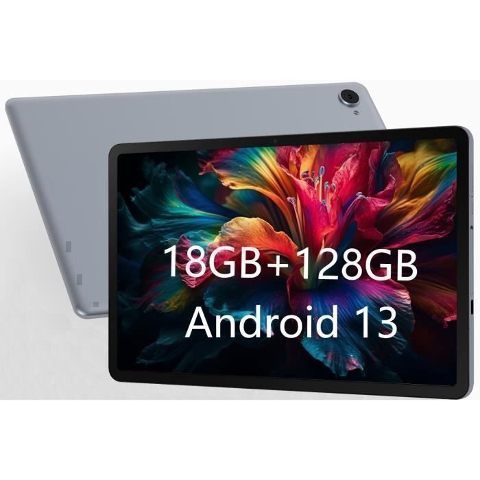 Tablette Tactile 10 Pouces – Android 13 – 18 Go RAM – 128 Go ROM – Caméra 5MP/8MP – Octa-Core