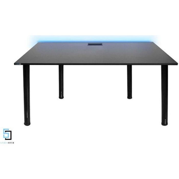 Syberdesk Gaming Desk Bureau Gaming Pour Les Gamers Ordinateur Bureau De Jeu Avec Led Pour Les Joueurs Bureau A Domicile Prix Pas Cher Cdiscount