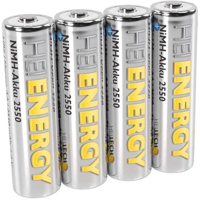 Piles Rechargeables Philips AA - Lot De 4 - 1300 MAh NiMH - Jusqu'à 1000 Recharges - 3