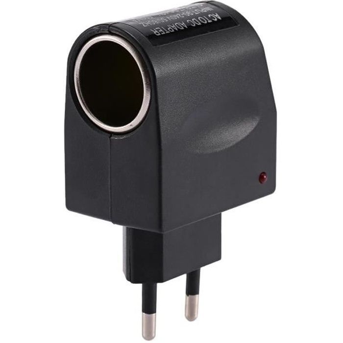 Adaptateur Allume-cigare 12V 2A Pour Voiture - Convertisseur Secteur 110-240V Vers 12V DC | Pour Dashcam, GPS, Purificateur, Avec Protections