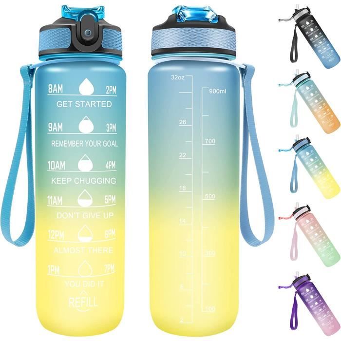 Gourde En Verre 2L Avec Passoire Et Bandoulière – Borosilicate Sans BPA, Anti-fuite, Poignée Pliable, Pour Sport Et Bureau, Vert