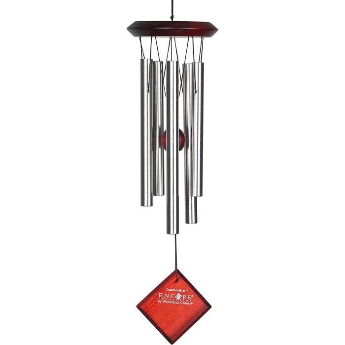 Carillon à Vent En Bois Et Bronze "Mars" – 43 Cm, 5 Tubes Aluminium, Accord Pentatonique