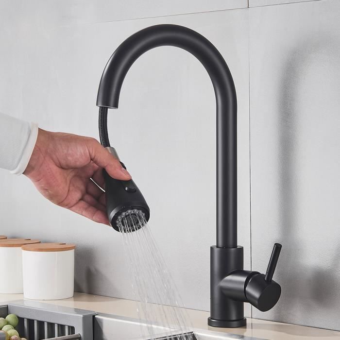 Elixir - Pulvérisateur de robinet flexible 360 ° Aérateur d'évier de  cuisine ABS Chrome poli pour eau chaude froide (argent) - Robinet de lavabo  - Rue du Commerce