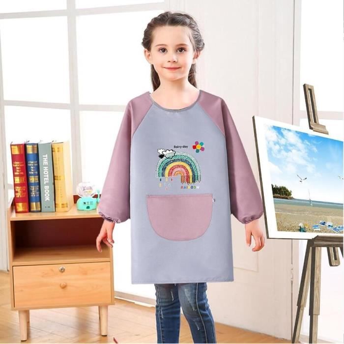 Tablier de peinture enfant - Blouse Peinture Enfant - Imperméable - Manches longues - 5-12 ans Tablier de peinture enfant - Blouse Peinture Enfant - Imperméable - Manches longues - 5-12 ans