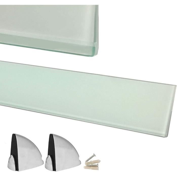 Étagère murale en verre 20 x 10 cm x 8 mm Transparent Pour les cuisines et les salles de bains