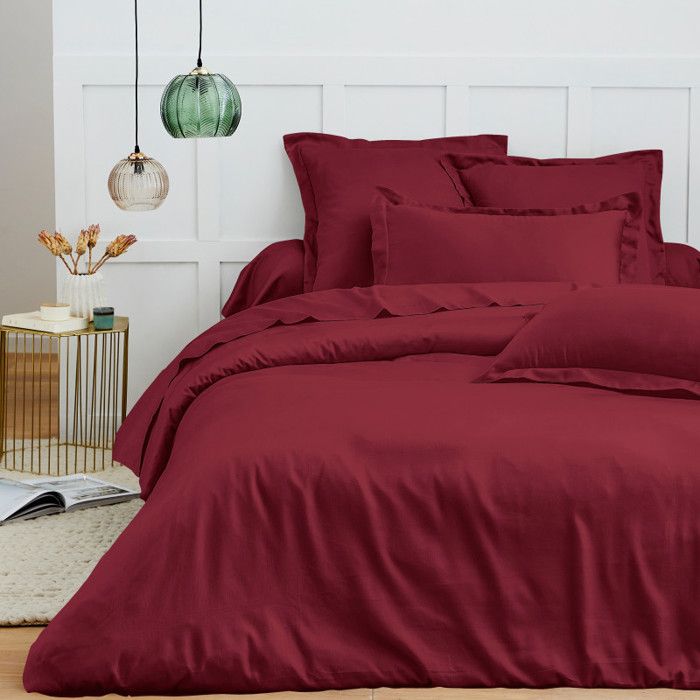 Housse de couette 260 x 240 cm Prémium pour lit 2 places King Size - Prémium Grenat Housse de couette 260 x 240 cm Prémium pour lit 2 places King Size - Prémium Grenat