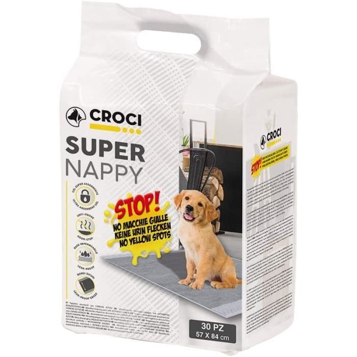 Bac et tapis absorbeur d'urine chien et chiot - Tapis à pipi