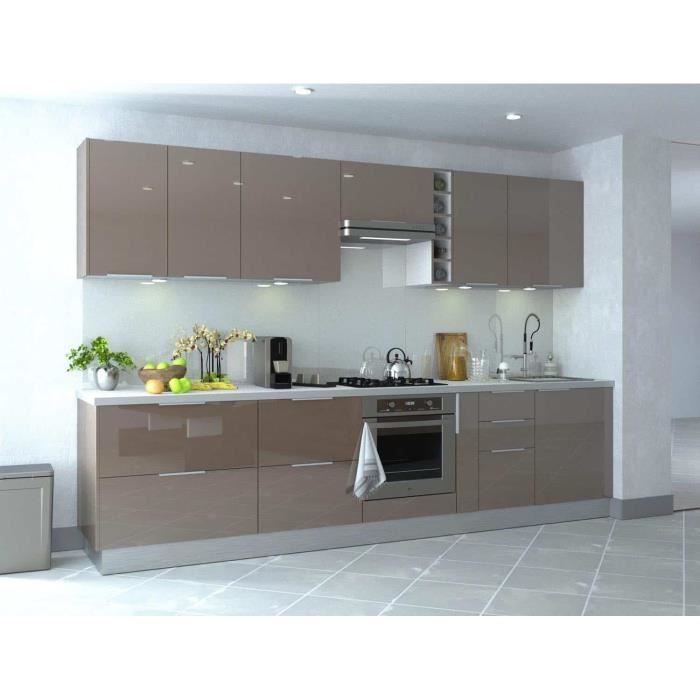 cuisine type 8 315cm taupe cuisine complete achat vente cuisine complete cuisine type 9 315cm cdiscount