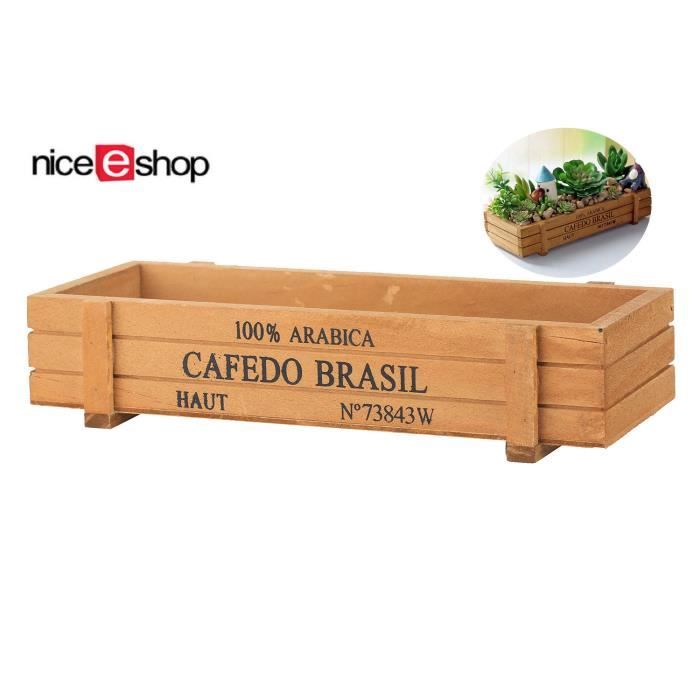 Pot De Fleur Plante Boite De Rangement Jardiniere En Bois Pour