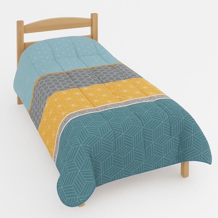 Couette tempérée Moutarde - 1 personne 140 x 200 - Mi saison- MORTREUX
