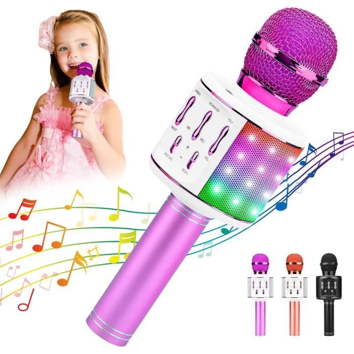 Microphone Jouet Itian Pour Enfants - Enregistrement, Transformation Vocale, Chansons Et Lumières