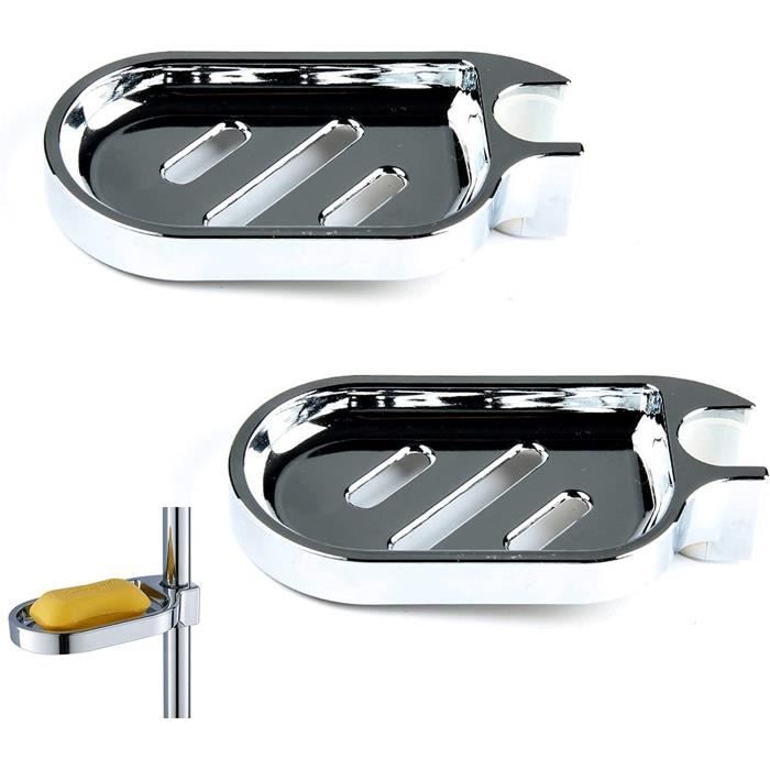 Porte-savon Adhésif Pour Douche - Support Mural Gris - Installation Facile Sans Perçage - Pour Salle De Bain