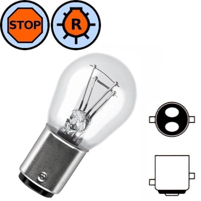 Ampoule 12v 18 5w Bay15d Voiture Auto Moto Scooter Mobylette Lampe