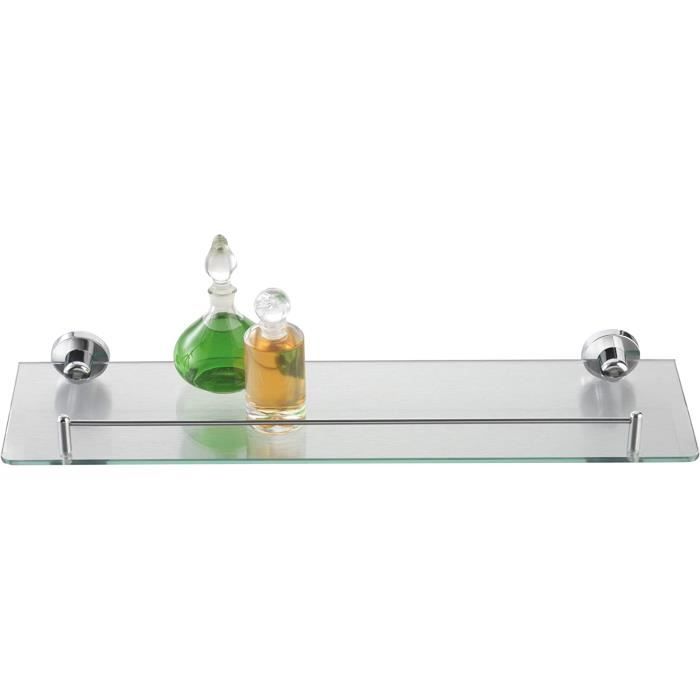 Étagères D'Angle En Verre Trempé Jacgood - Lot De 2 - 24x24 Cm - Support Murale Robust Pour Salle De Bain
