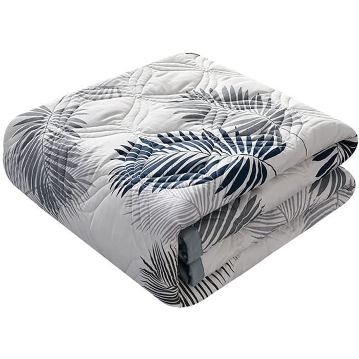 Surwin Couvre-Lit Matelassé 3D Marbre Luxe – Jeté De Lit Réversible Microfibre 150x200cm Rouge