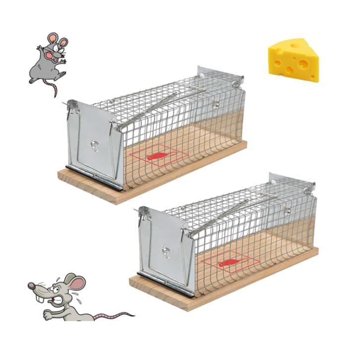 2Pcs Piège à Rats Professionnel,Piège à Souris Humain,Cage Piège De Capture,Piège de Capture,Piège à Souris pour Attraper Les Souris