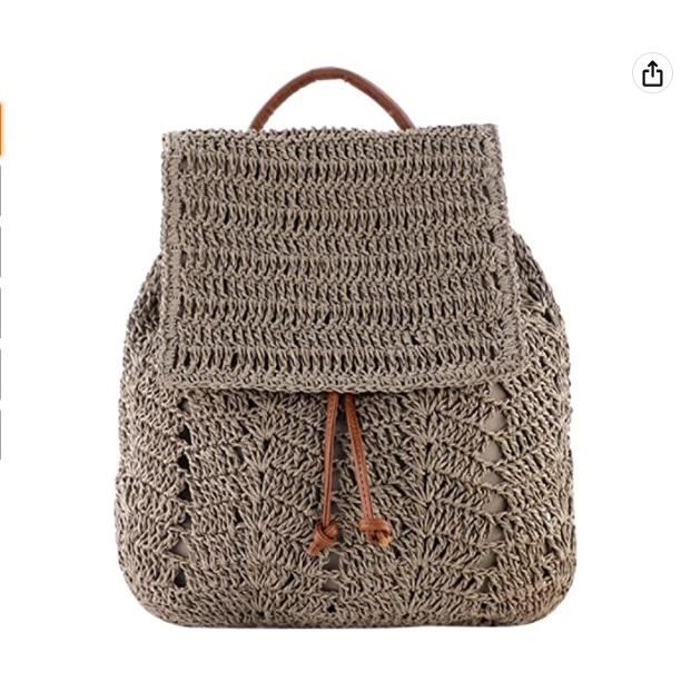 Sac de plage en paille pour femme Sac dos en paille tiss la