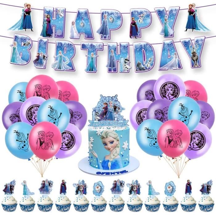 Vamei 139Pcs Decoration Anniversaire Reine Des Neiges Avec