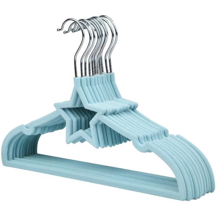 Lot De 15 Cintres Bébé Velours - Crochets Or Rose Pivotants 360° - Design Ultra Fin Et Anti-dérapant