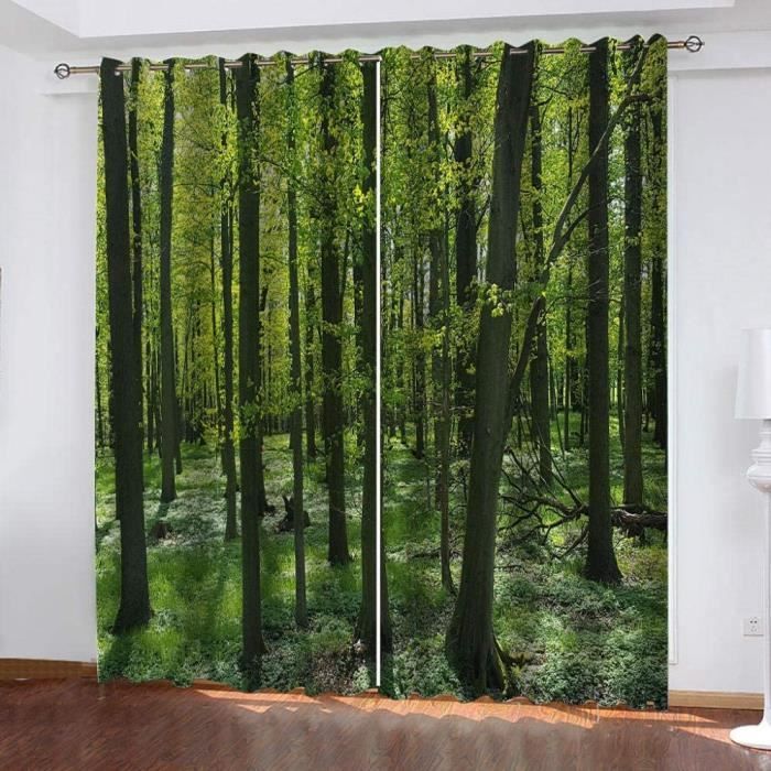 Lot De 2 Rideau Chambre Enfant Garcon Fille 3d Impression Paysage De Foret Verte Motif Rideaux Occultants 80x160cm 7456 Cdiscount Maison Lot De 2 Rideau Chambre Enfant Garcon Fille 3d Impression Paysage De Foret Verte Motif Rideaux Occultants 80x160cm 7456 Cdiscount Maison