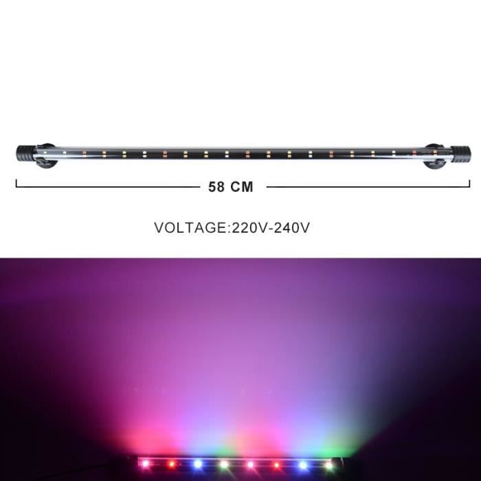 Lampe LED Submersible Pour Aquarium - 7 Couleurs, étanche, Longueurs 15cm Ou 45.5cm - 5