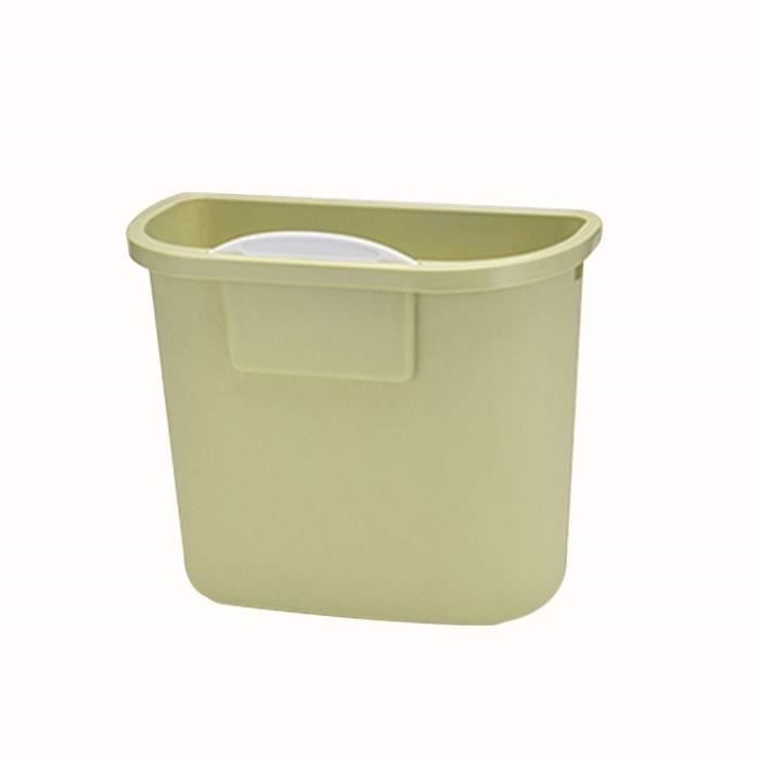 Poubelle Sous Table Compacte - Plastique Résistant - 18x16x14 Cm - Pour Bureau, Cuisine, Salle De Bain - Rangement Discret