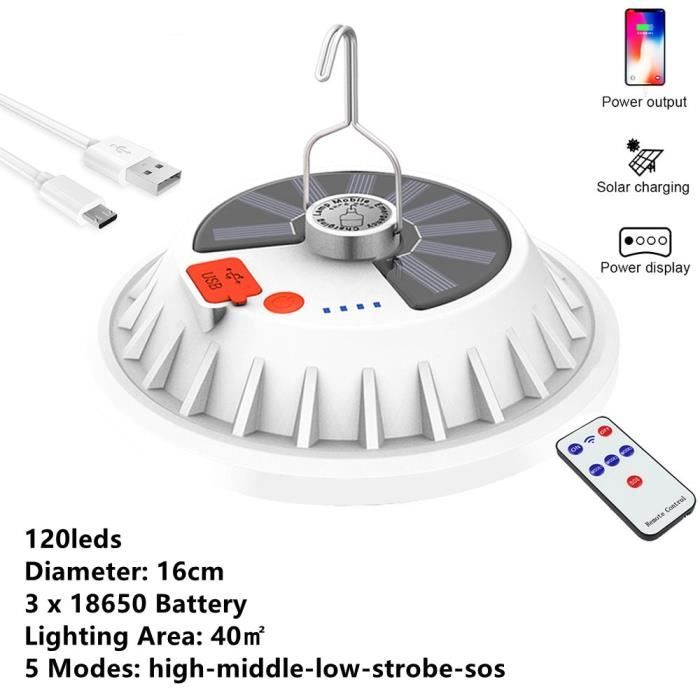 Lot De 2 Ampoules Solaires LED Portables - Lampe Extérieure Intérieure Pour Camping Et Jardin