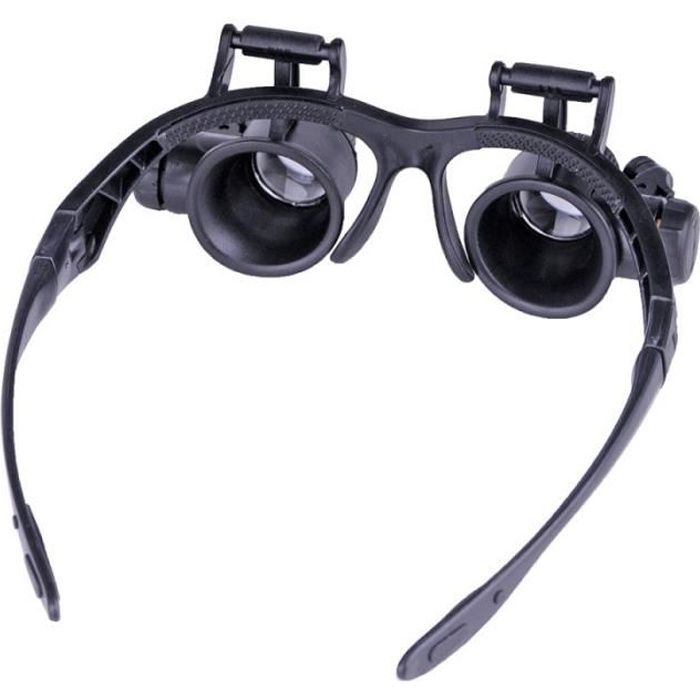 Lunettes Loupe 10X 15X 20X 25X Horloger à LED Réparation Soudure Smartphones