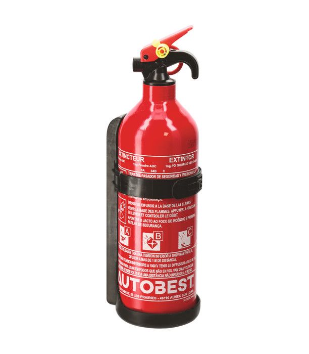 Autobest Extincteur 1kg Poudre Nf Avec Support Achat Vente