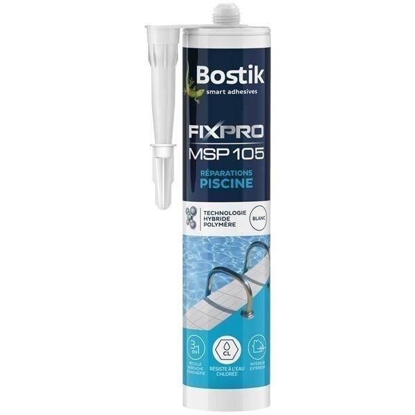 BOSTIK Mastic fixpro msp105 réparation piscine cartouche 290ml