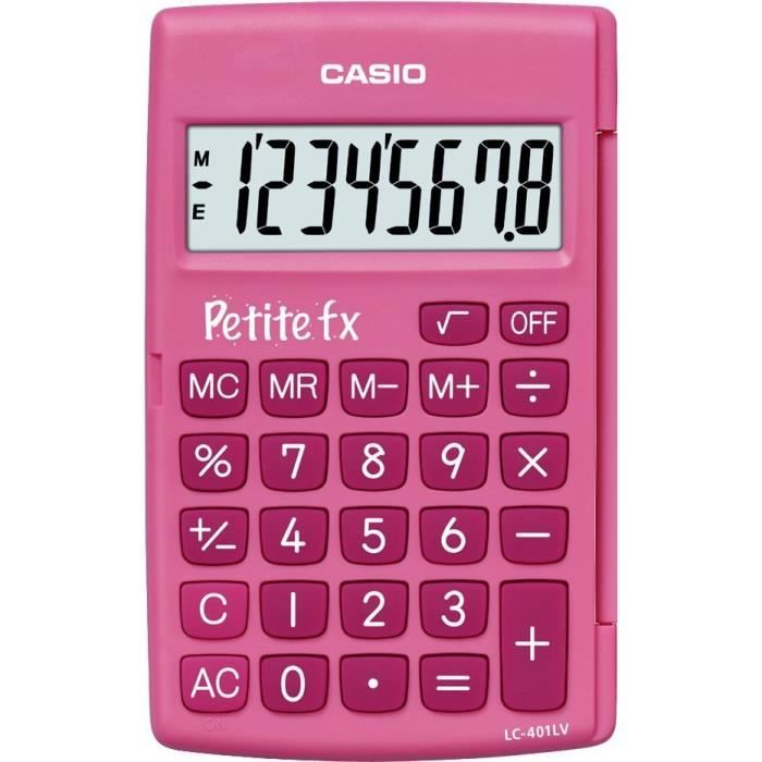 CASIO Petite FX Rose. Calculatrice adapté au primaire