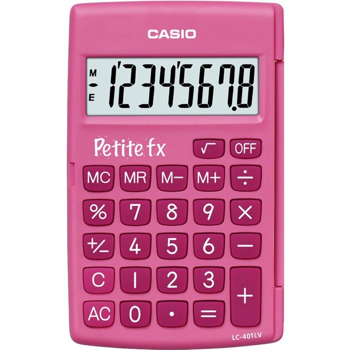 Calculatrice - CASIO - LC-401LV-PK - Scientifique - Graphique - Rose - Grand écran contrasté