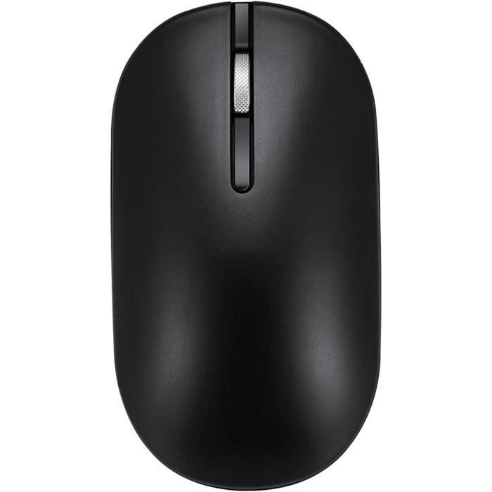 Souris Bluetooth Silencieuse Ergonomique Ultra Mince - Noir, 1600 DPI, 3 Boutons, Marque Kebidumei, Neuf