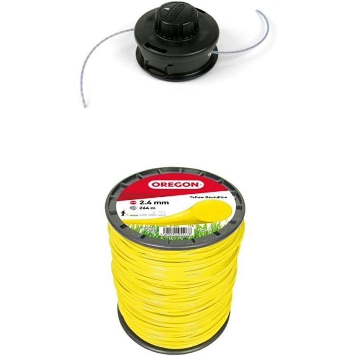 Fil De Tonte GARDENIX 2.0mm X 50m 5-Kant - Fil Nylon Renforcé Pour Débroussailleuse