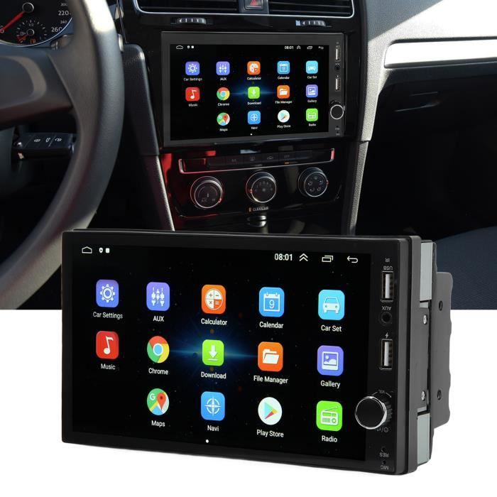 Cikonielf Autoradio à écran tactile Aramox 7in Écran Tactile Autoradio Multimédia Récepteur Navigation GPS auto vide