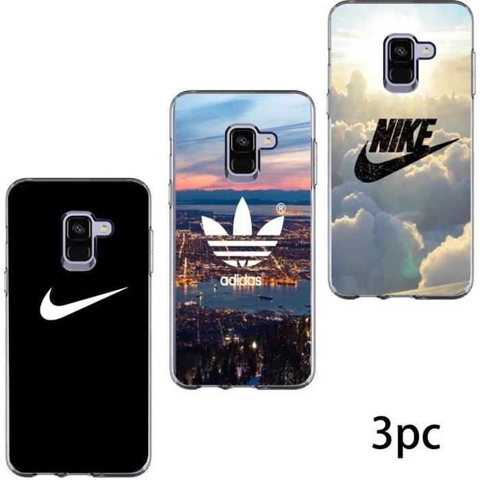 Coque Pour Samsung Galaxy A8 2018 3PC Nike et Adidas Schéma Souple Premium  TPU Gel Silicone - Cdiscount Téléphonie
