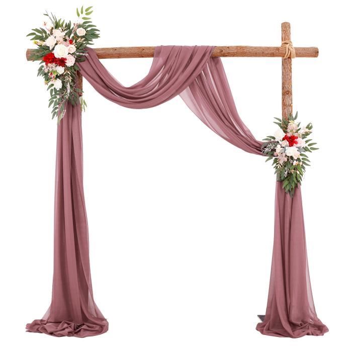 Rideau En Tulle Transparent Pour Arche De Mariage, Décoration
