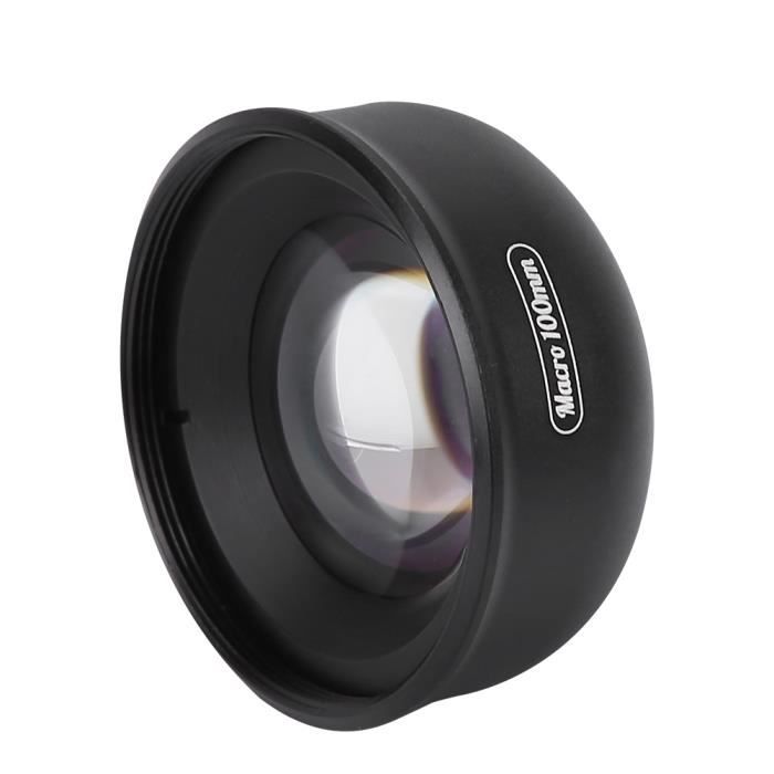 Cikonielf Objectif macro pour appareil photo Objectif grand angle 58 mm
