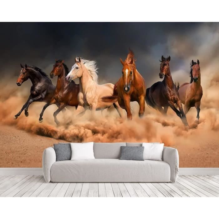 Papier peint enfant motif cheval au galop par studio ditte