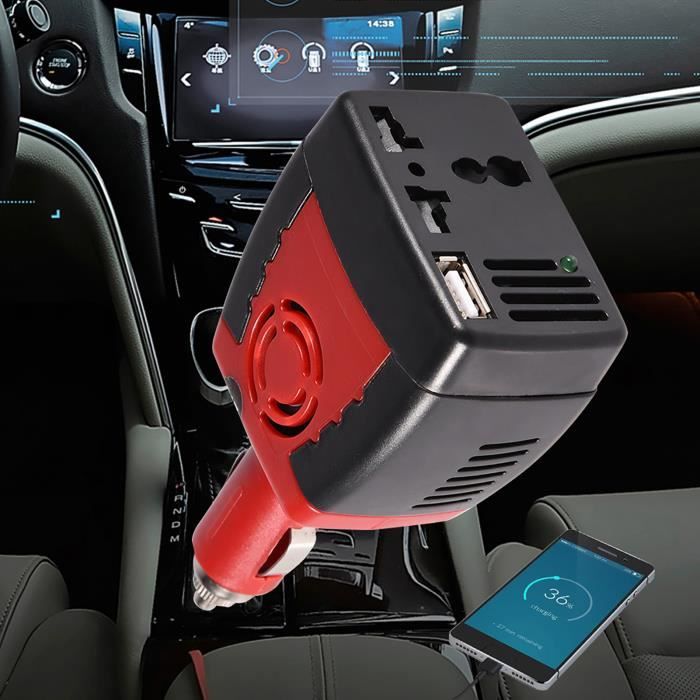 YAPP Convertisseur 12V à 220V 150W sur allume-cigares-chargeur allume ...