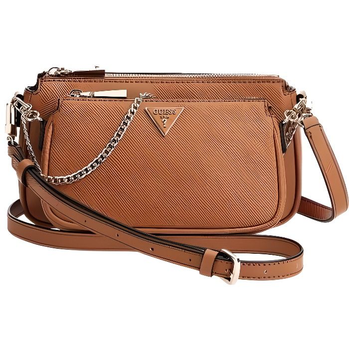 Sac bandouliere guess marron cheap