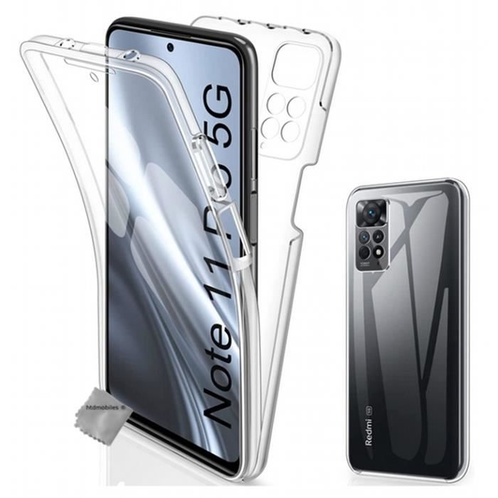 Coque et étui téléphone mobile Htdmobiles Coque pour Xiaomi Poco X5 Pro 5G  / Redmi Note 12 Pro 5G - housse etui silicone gel fine + verre trempe -  TRANSPARENT TPU 