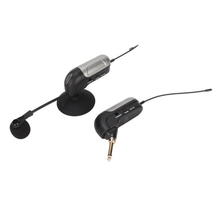 Micro Sans Fil 2,4G Pour Instruments - Système émetteur/récepteur Avec Pince - Compatible Guitare, Violon, Accordéon, Etc.