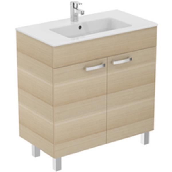 Ideal Standard Meuble Ulysse Avec Plan 80cm 2 Portes Bois Clair Ref E3257os Cdiscount Maison
