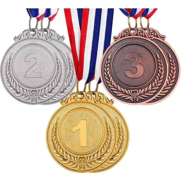 Medaille - Limics24 - Pièces Or Argent Bronze Métal Style Olympique  Médailles Nalcy Gagnants Médaille Du - Cdiscount