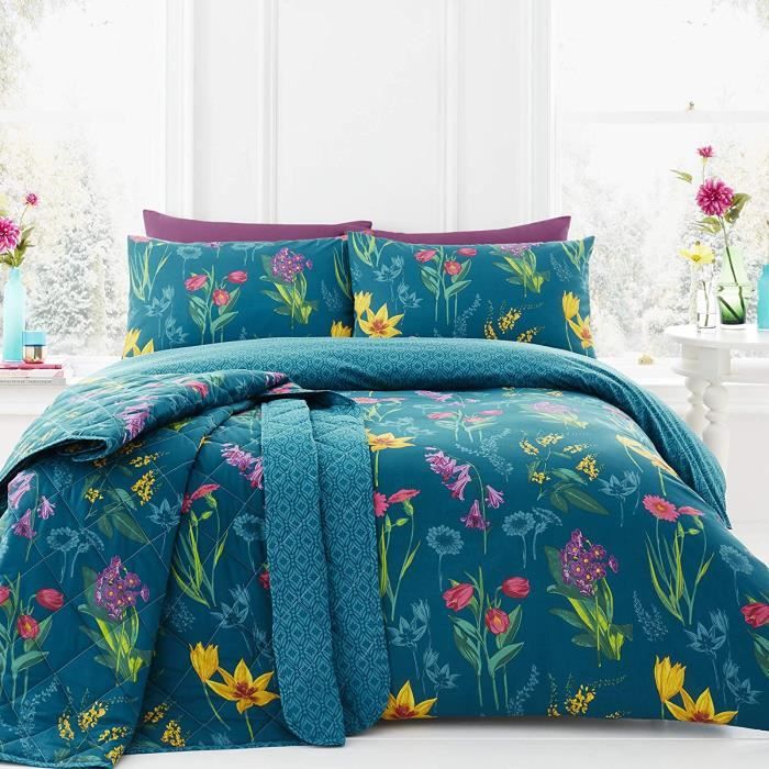 Parure Housse De Couette 90x190 Cm Lune De Loup Fantastique – Coton Microfibre Doux, Réversible Avec Fermeture Éclair + 2 Taies 65x65 Cm