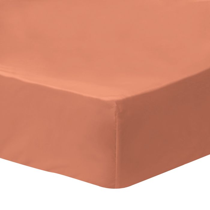 Drap housse en percale de coton BIO - MATT & ROSE - Terracotta - Taille : 140x200 cm Drap housse en percale de coton BIO - MATT & ROSE - Terracotta - Taille : 140x200 cm